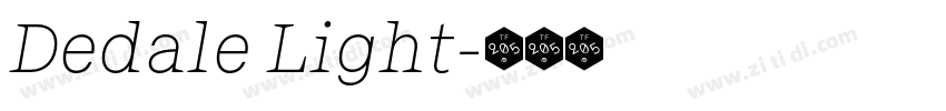 Dedale Light字体转换 Dedale Light字体转换